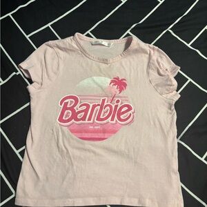 Barbie Light Pink Kids Tee with Logo